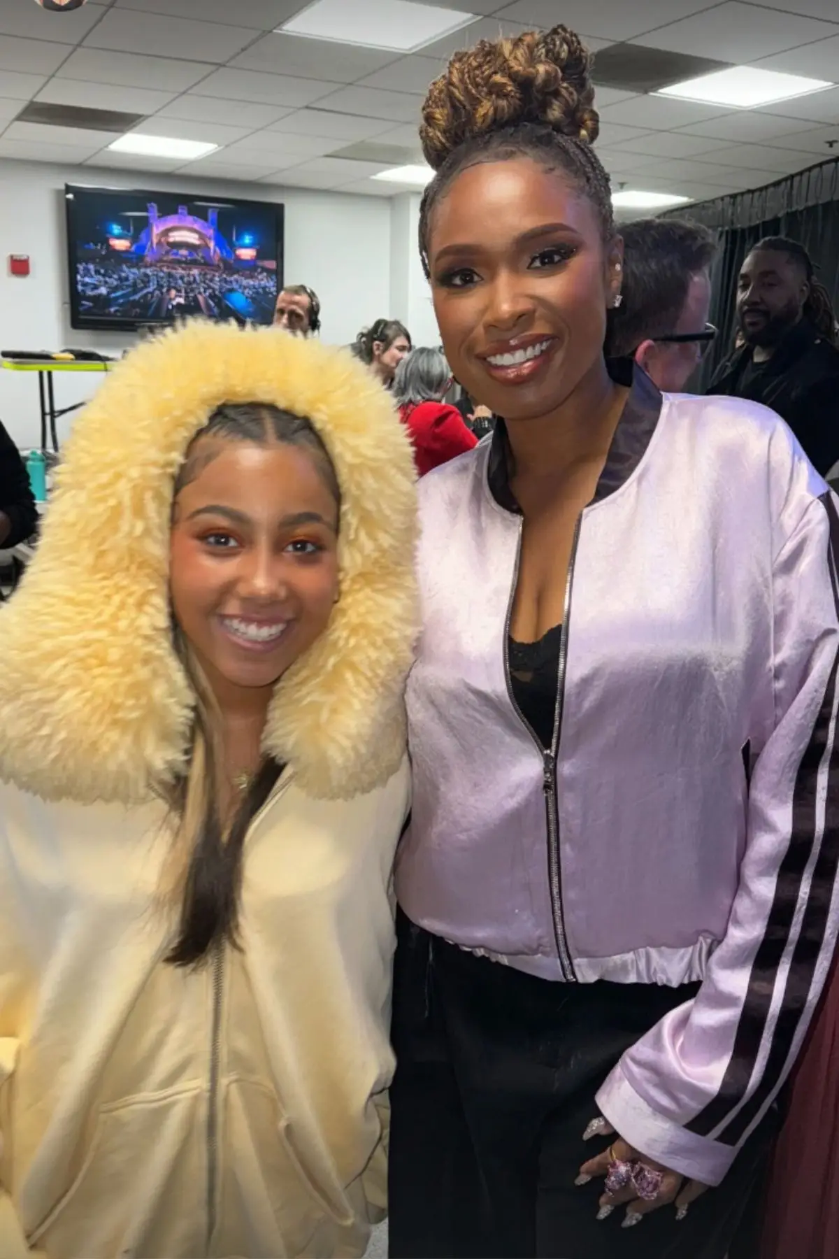 The ten-year-old shared the stage with show opener Jennifer Hudson. (Instagram/@kimkardashian)