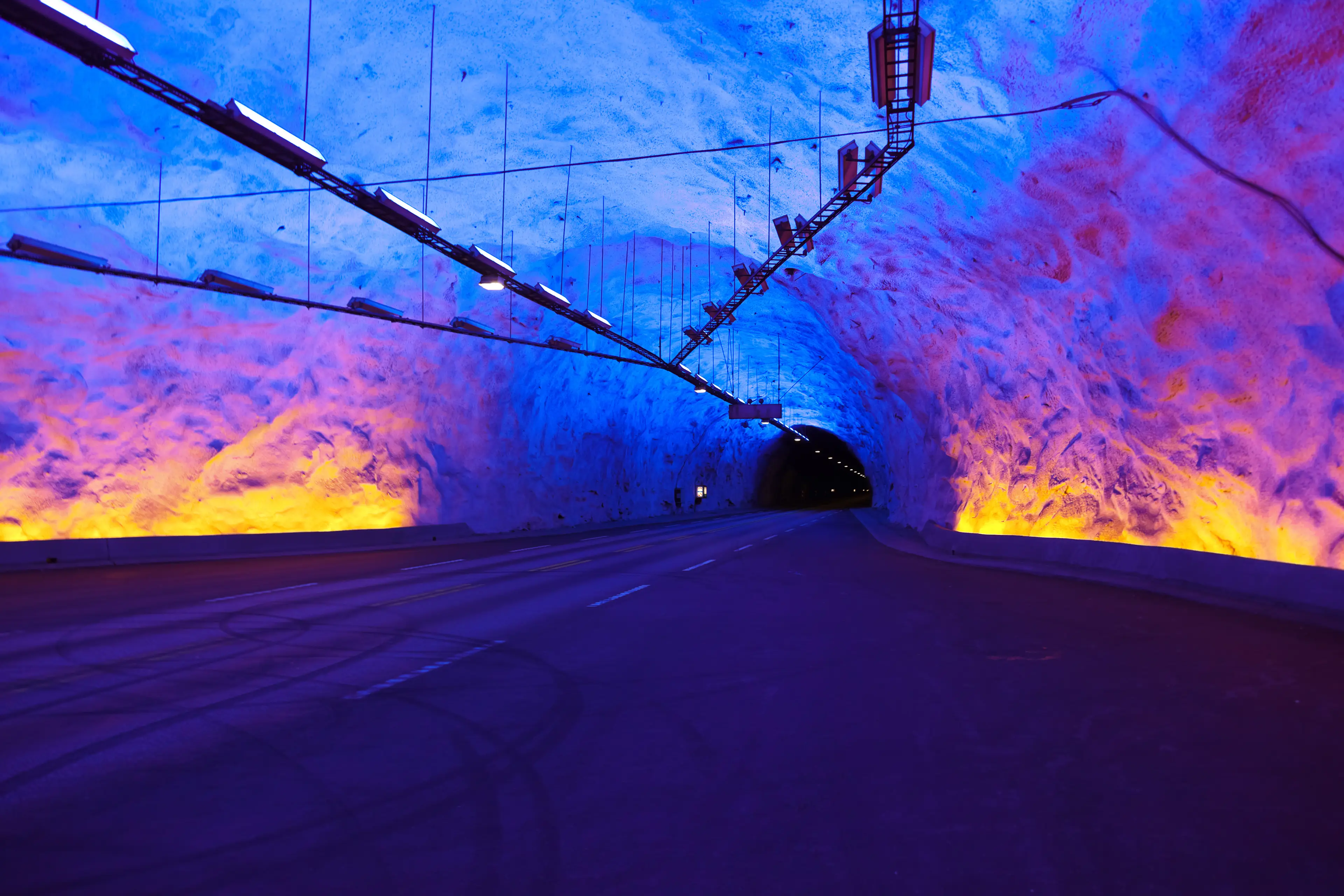 The Laerdal Tunnel in Norway is the longest road tunnel in the world. (TPopova/Getty Stock)