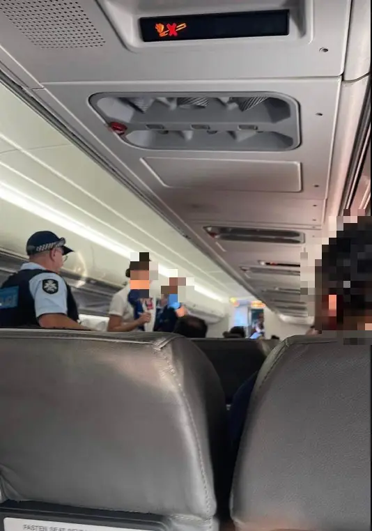 Police were brought onto the plane.