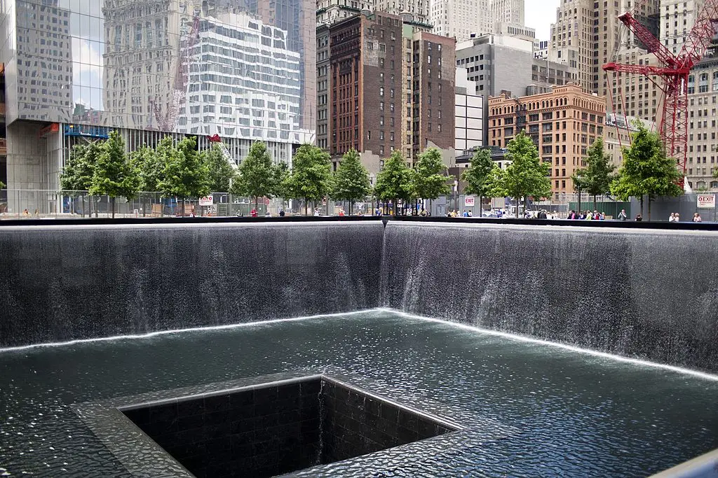 The 9/11 memorial pools were designed by Michael Arad and landscape architect Peter Walker.