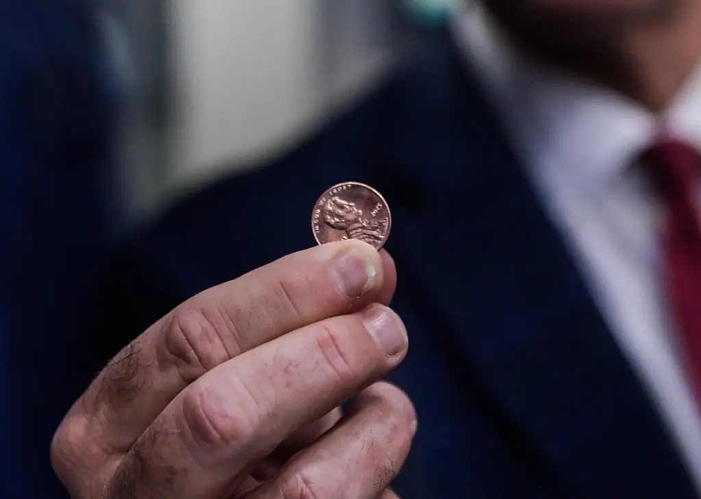 The last circulating US penny was minted on November 12, 2025. (Photo by Matthew Hatcher/Getty Images)