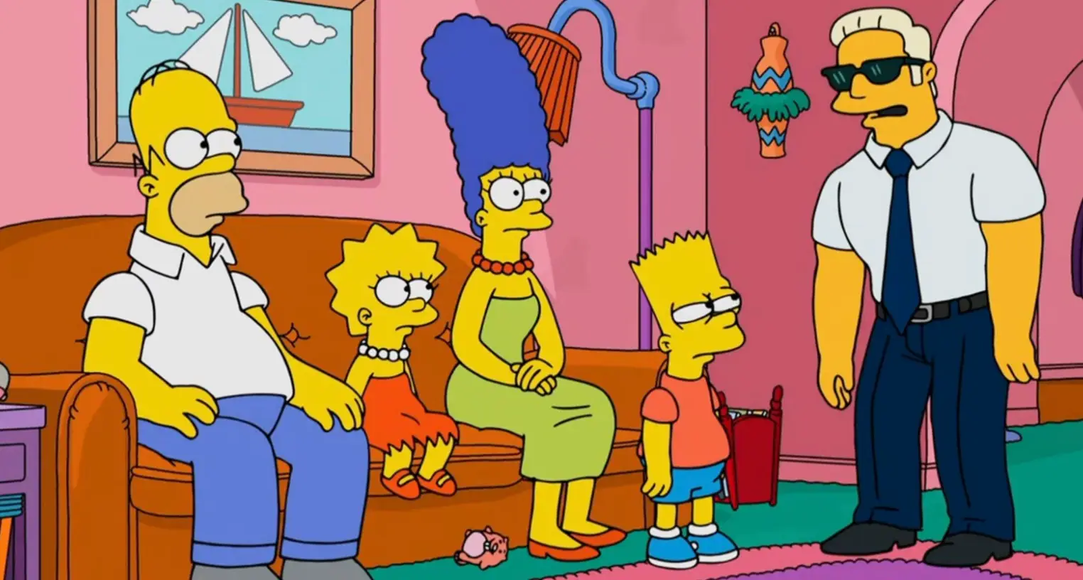 Duffman appeared in the latest episode in his civilian clothes saying the character was retired (20th Century Fox)