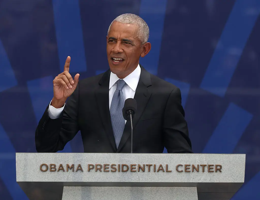 Obama gives a speech at the center's opening (Scott Olson/Getty Images)