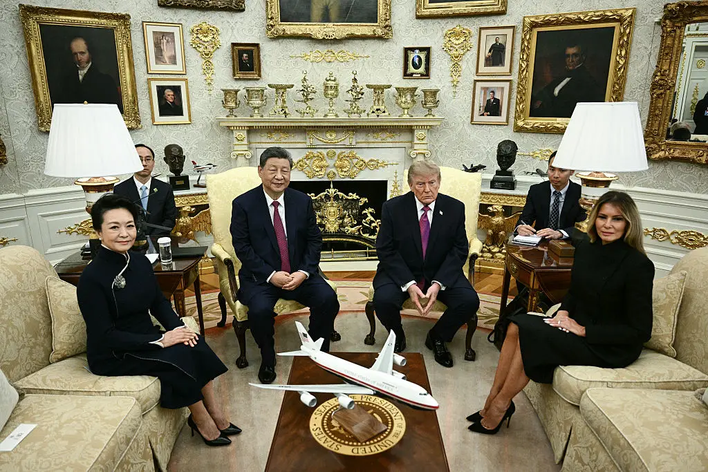 President Donald Trump has met Chinese President Xi Jinping twice this year. (Photo by Brendan SMIALOWSKI / AFP via Getty Images)
