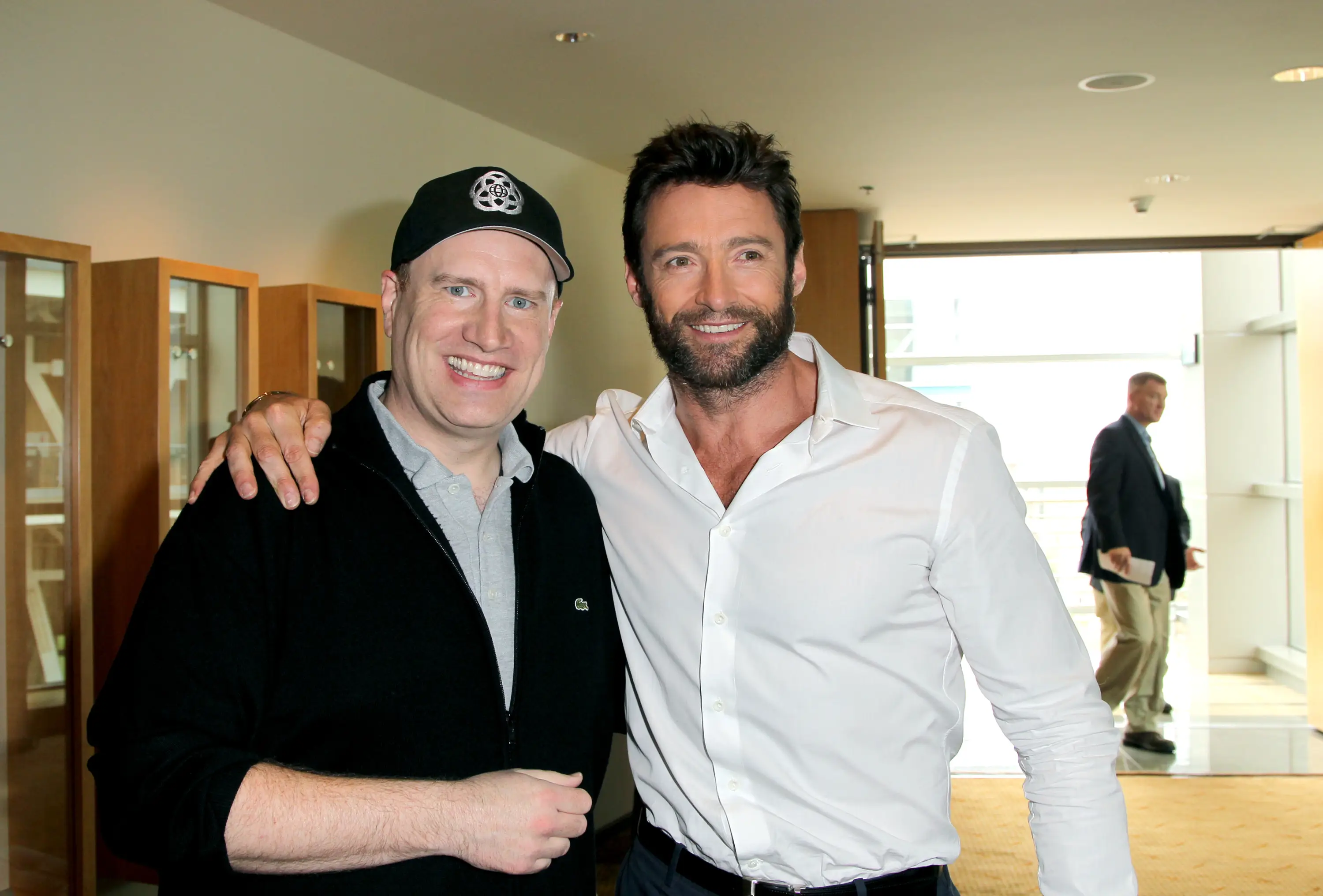 Kevin Feige and Hugh Jackman. (Jonathan Leibson/WireImage)