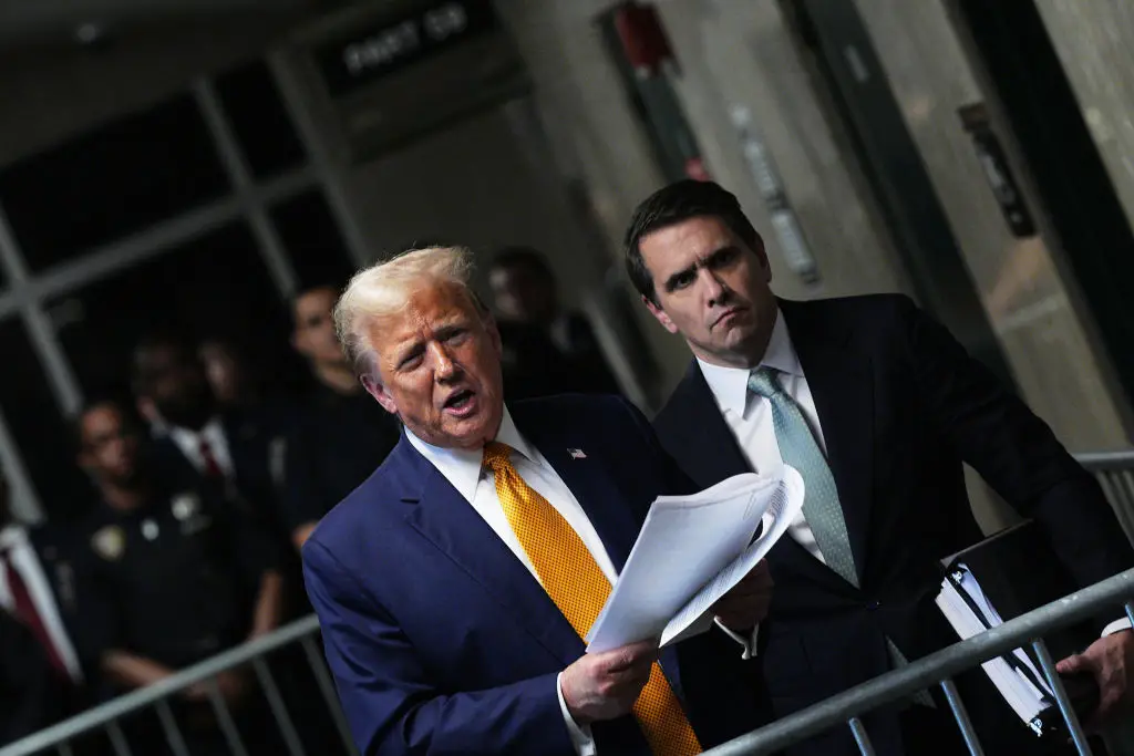 Donald Trump was convicted on 34 felony counts of falsifying business records in May 2024. (Photo by Curtis Means - Pool/Getty Images)