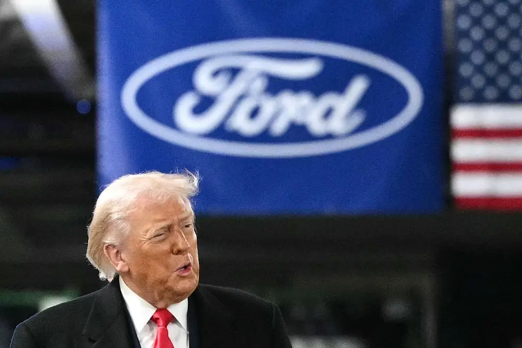 Trump didn't get the warm reception he was hoping for at Ford (Mandel NGAN / AFP via Getty Images)