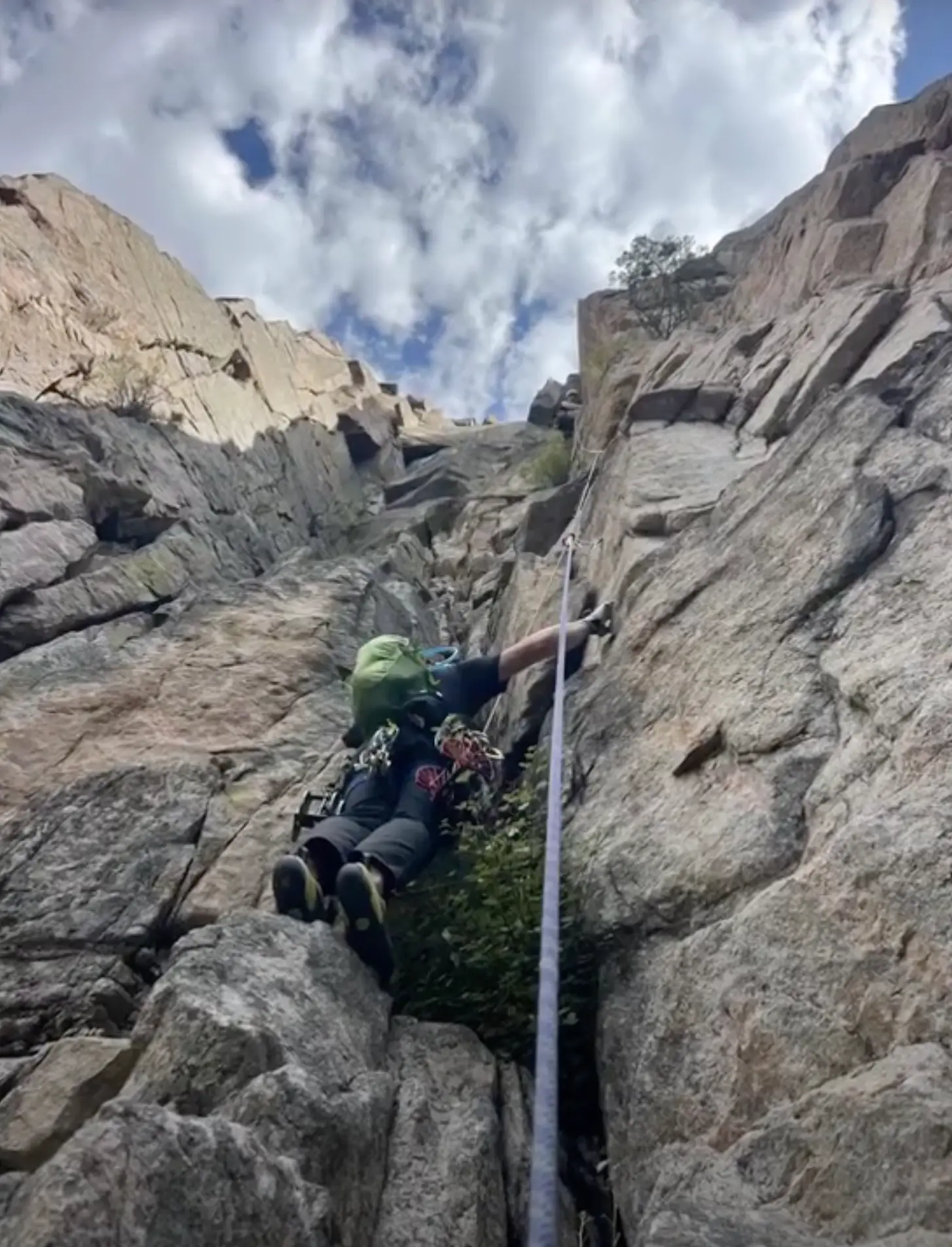 Cody Boehm was stood 50 feet beneath his friend when disaster struck (YouTube/KTVQ News)