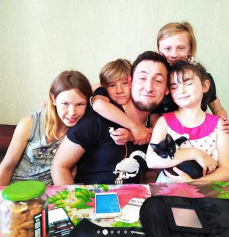 The family were forced to leave their eldest son behind when they evacuated Ukraine to the US (Fundly)