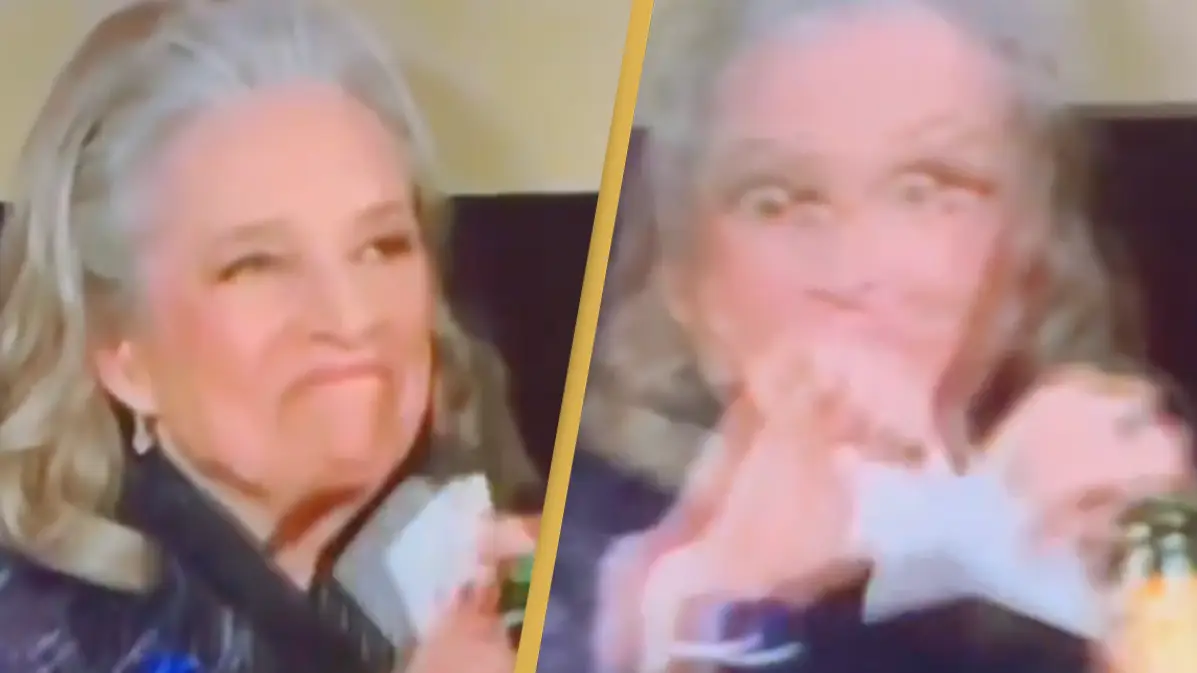 Kathy Bates rips up acceptance speech as she loses Golden Globes award in awkward moment caught on camera