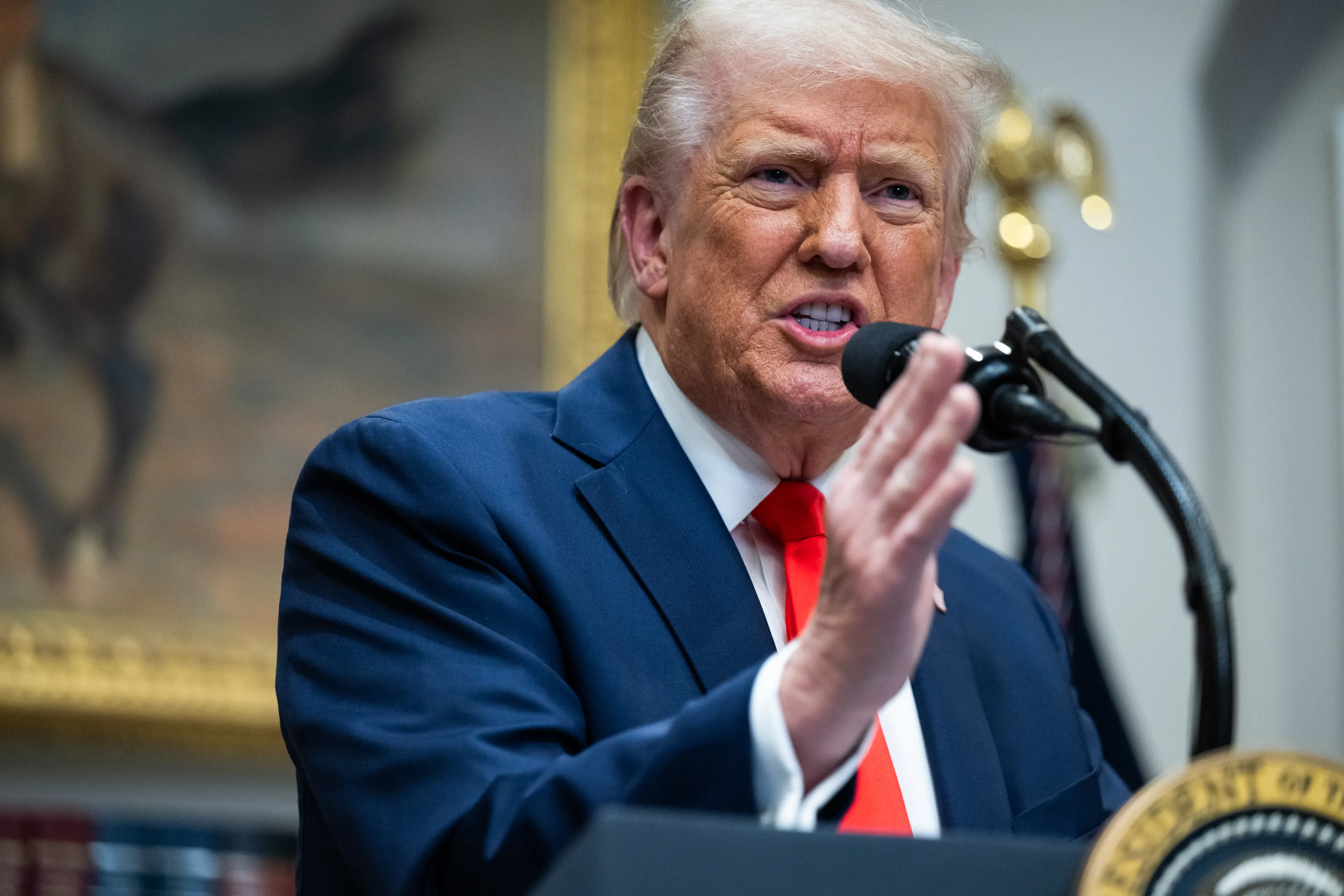 The Trump administration is expected to bring in the tariffs on April 2 (Annabelle Gordon for The Washington Post via Getty Images)