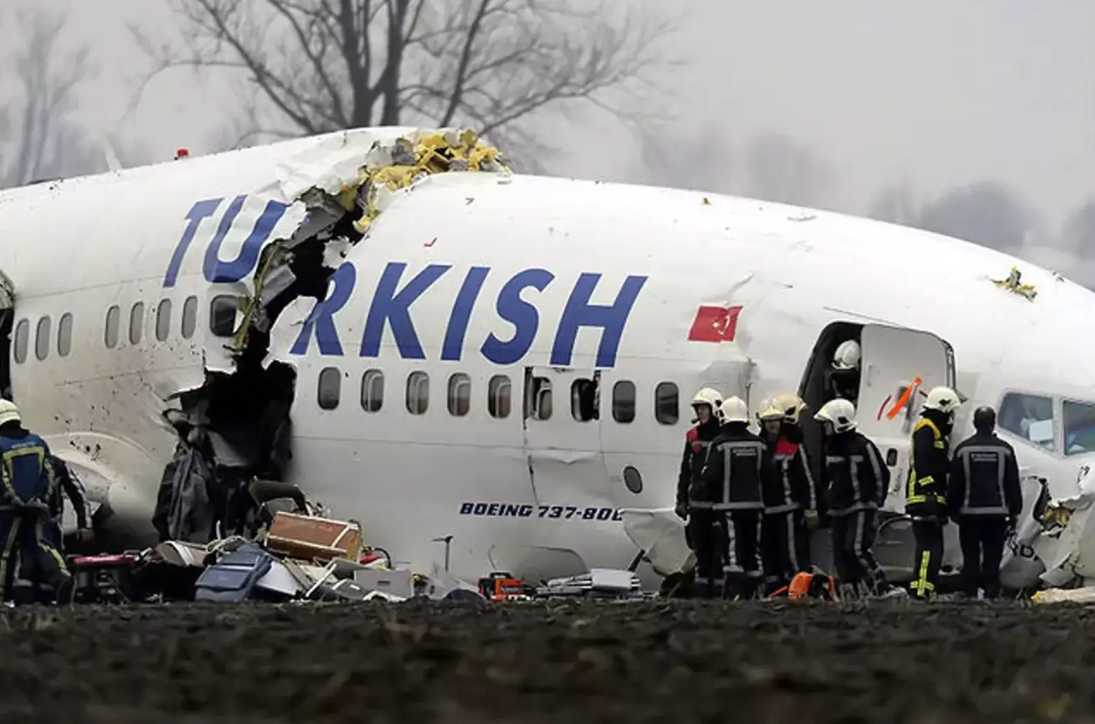 Another image showed the wreckage of a 2009 Turkish Airline crash.