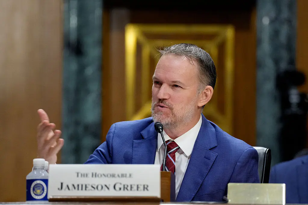 Jamieson Greer told Politico that Canada has more to lose from the impasse than the US does. (Photo by Andrew Harnik/Getty Images)
