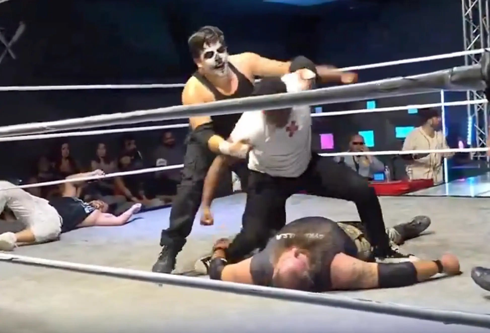 Raja Jackson had to be pulled off by other wrestlers (DahtSick/Twitter)