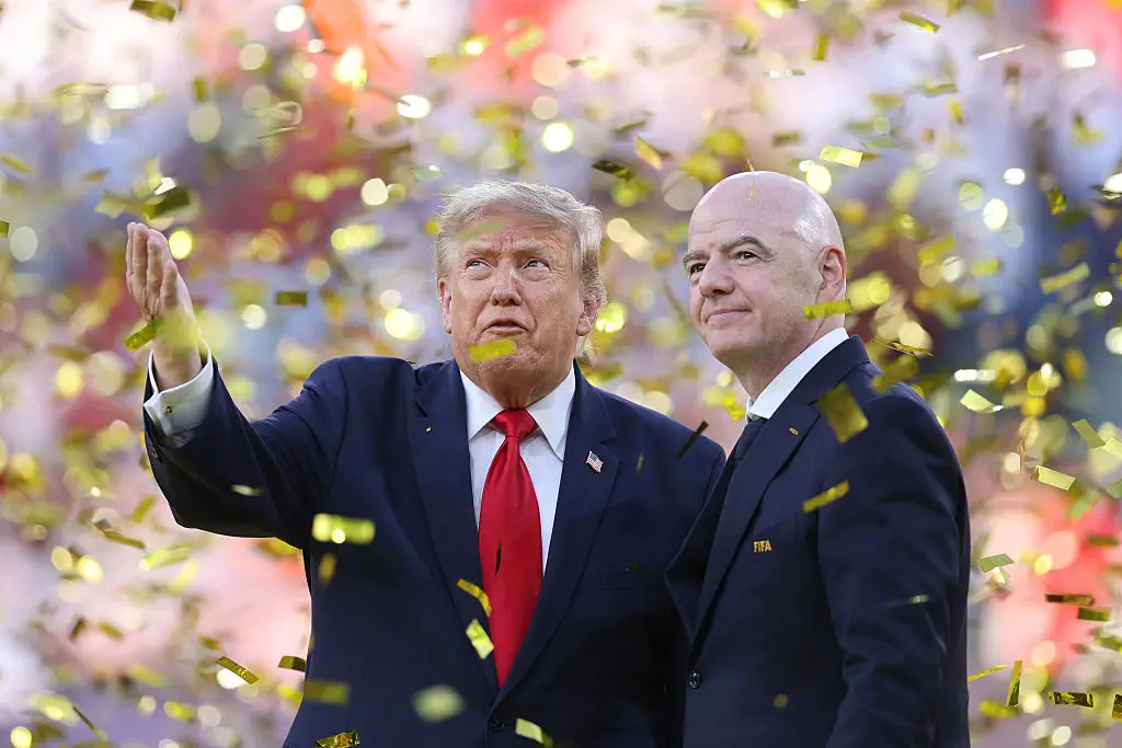 Trump and FIFA's ties came under scrutiny after Folarin Balogun dodged a suspension after a red card (Catherine Ivill - AMA/Getty Images)