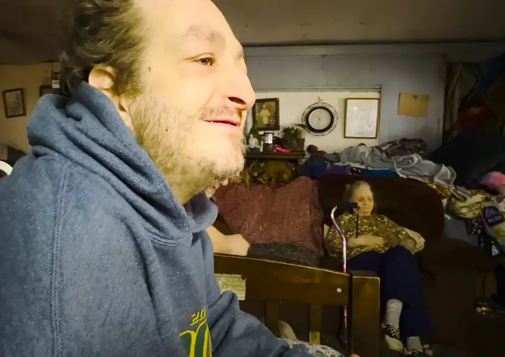 Conditions have been described as 'crowded' after the fire (YouTube/Soft White Underbelly)