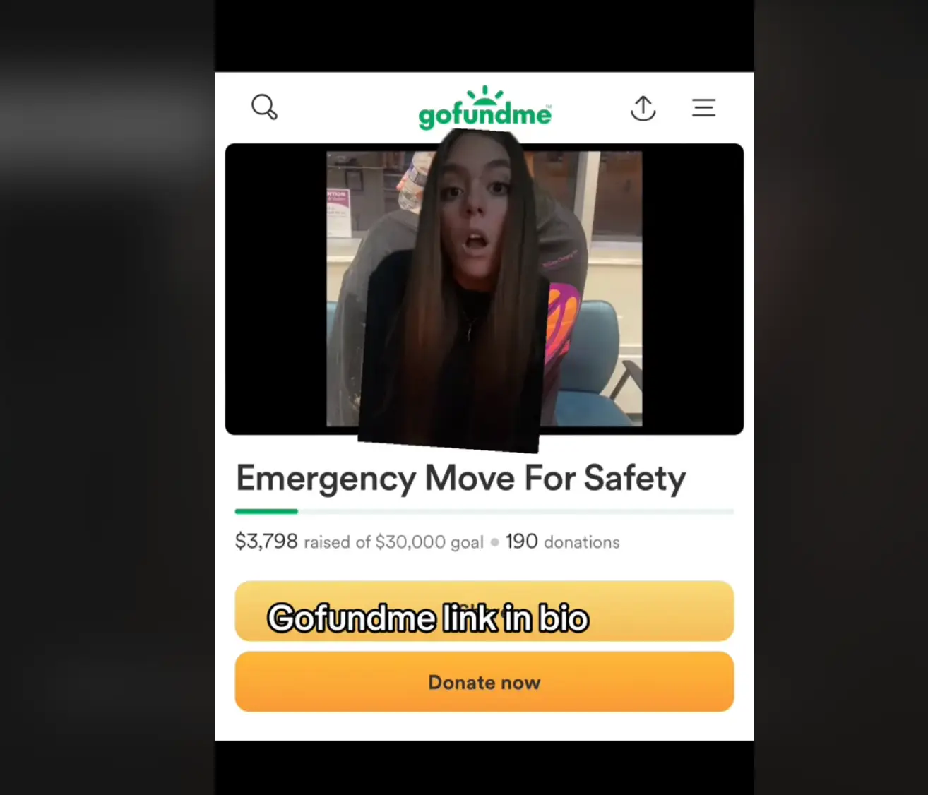 Sigler has asked fans to help her moving costs via a GoFundMe page. (Tiktok/AdrielleSigler)