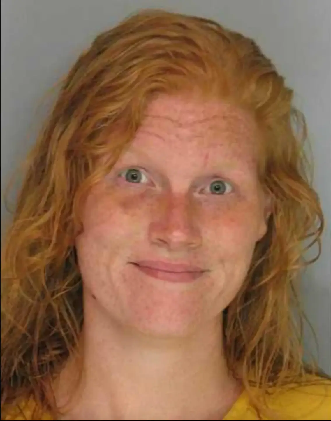 The smile of a woman who knew she did absolutely nothing wrong (Hall County Sheriff's Office)