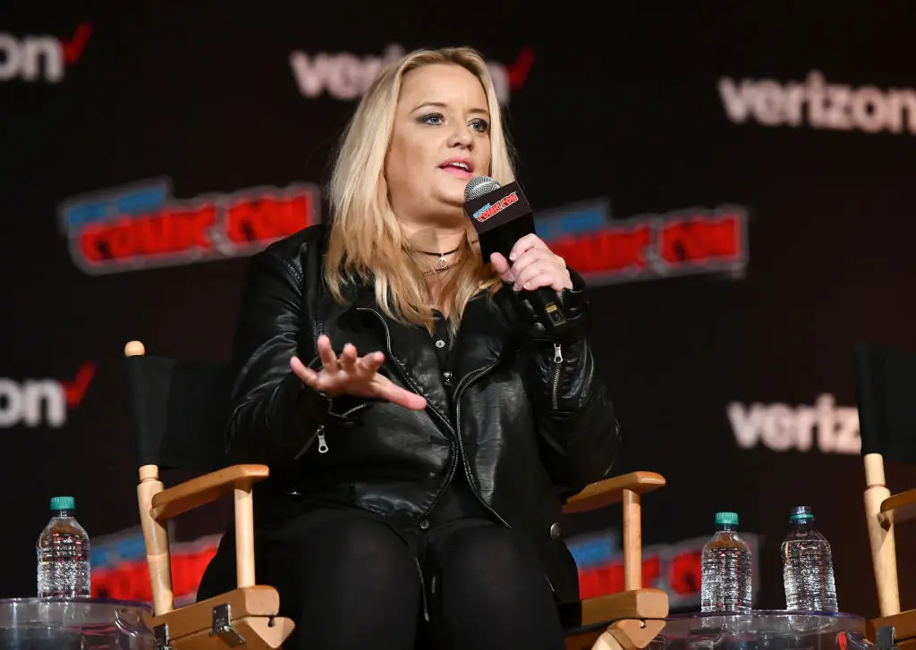 Lucy is best known for playing Dawn Tinsley in the original UK version of the Office, which ran from 2001 to 2003 (Photo by Noam Galai/Getty Images for New York Comic Con)