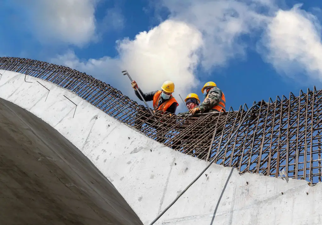 The bridge was completed earlier this year, according to reports (Zhang Jingfeng/VCG via Getty Images)