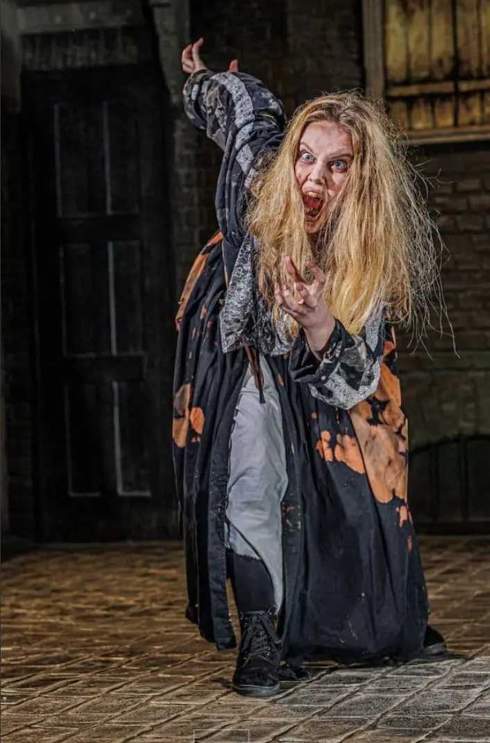 Anya is one of the scare actors at The London Dungeon and plays 12 different roles (Supplied/The London Dungeon)