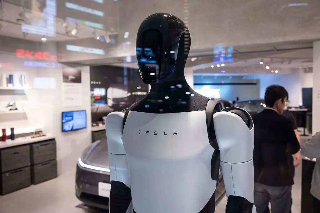 Elon Musk's Tesla has created humanoid robots (Stanislav Kogiku/SOPA Images/LightRocket via Getty Images)