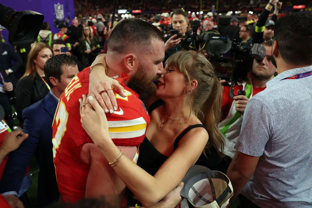 The pair celebrating following the Kansas City Chiefs' win last year (Ezra Shaw/Getty Images)