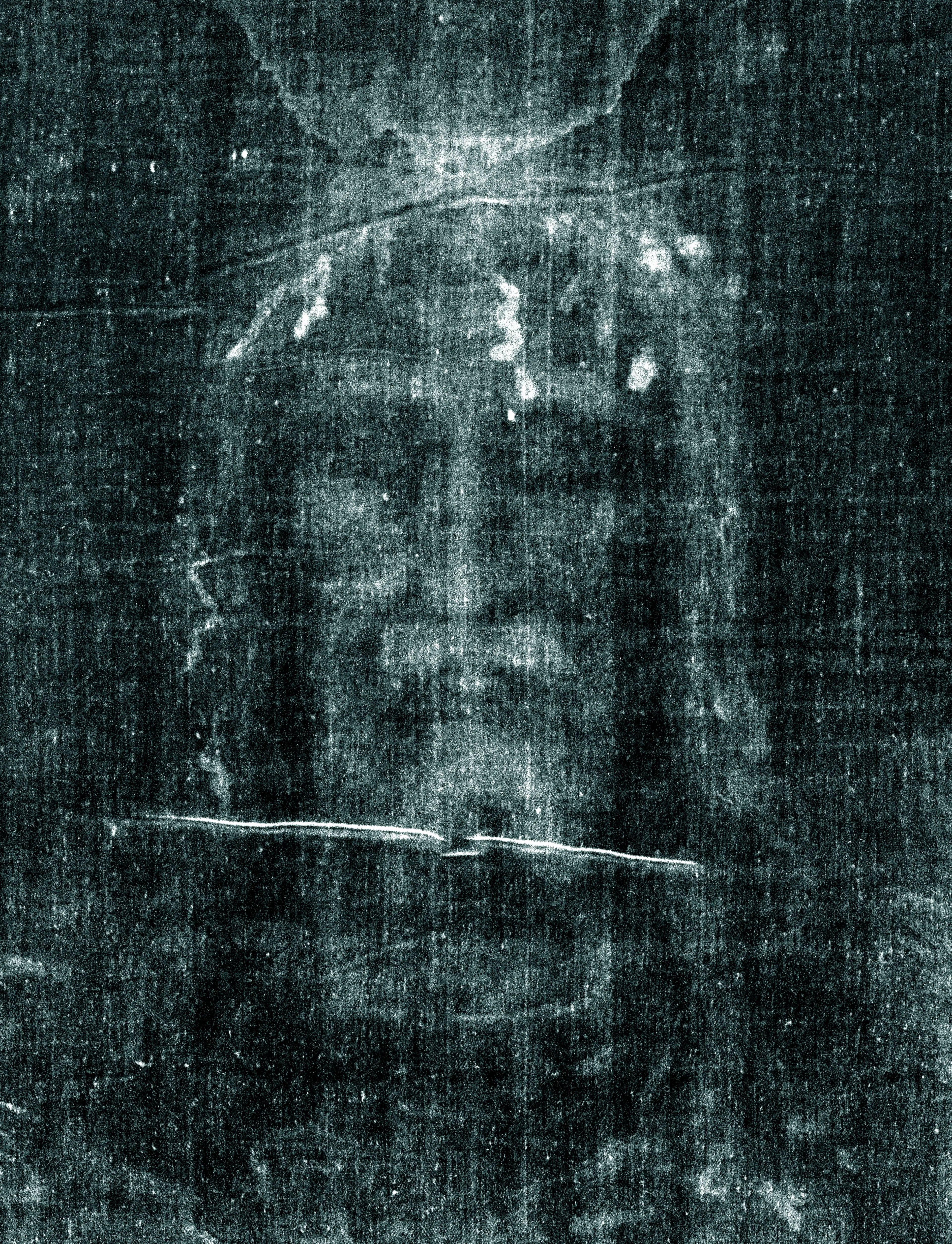 A negative image of the Shroud of Turin taken in 1898 (Universal History Archive/Universal Images Group via Getty Images)
