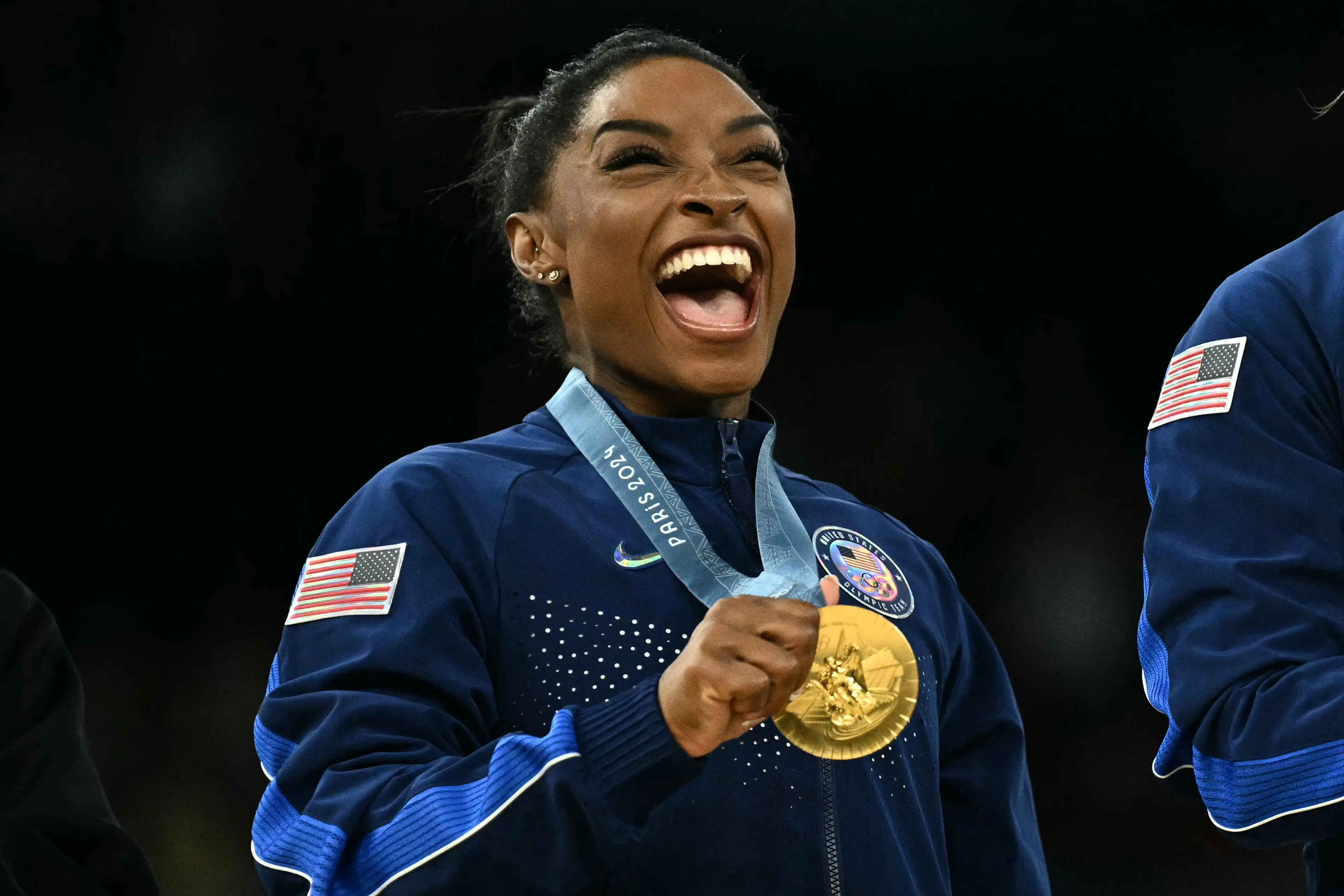 Simone Biles is the most decorated US gymnast of all time. (Lionel BONAVENTURE / AFP) (Photo by LIONEL BONAVENTURE/AFP via Getty Images)