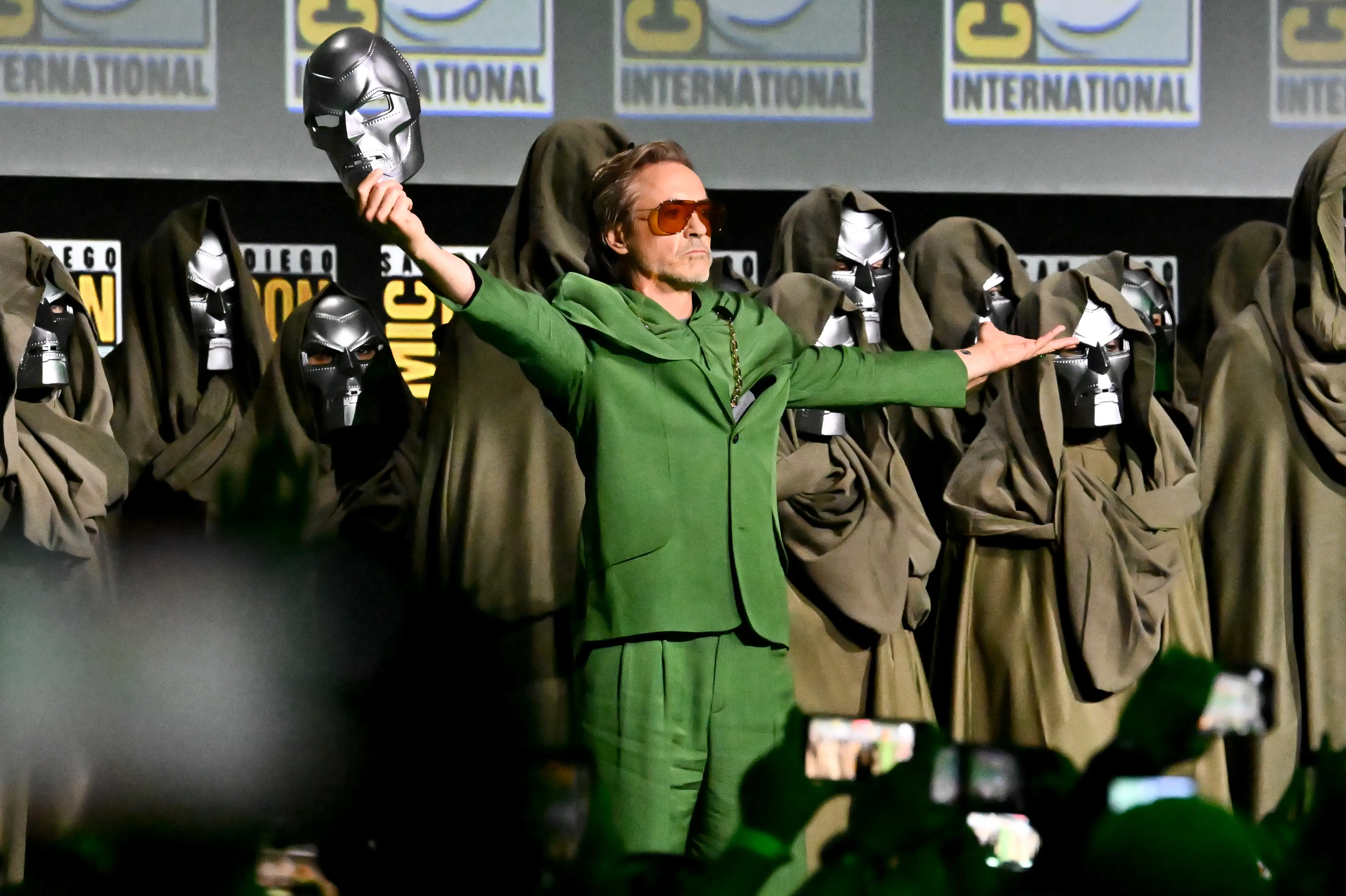 The reveal of RDJ as Dr Doom. (Michael Bucker via Getty Images)