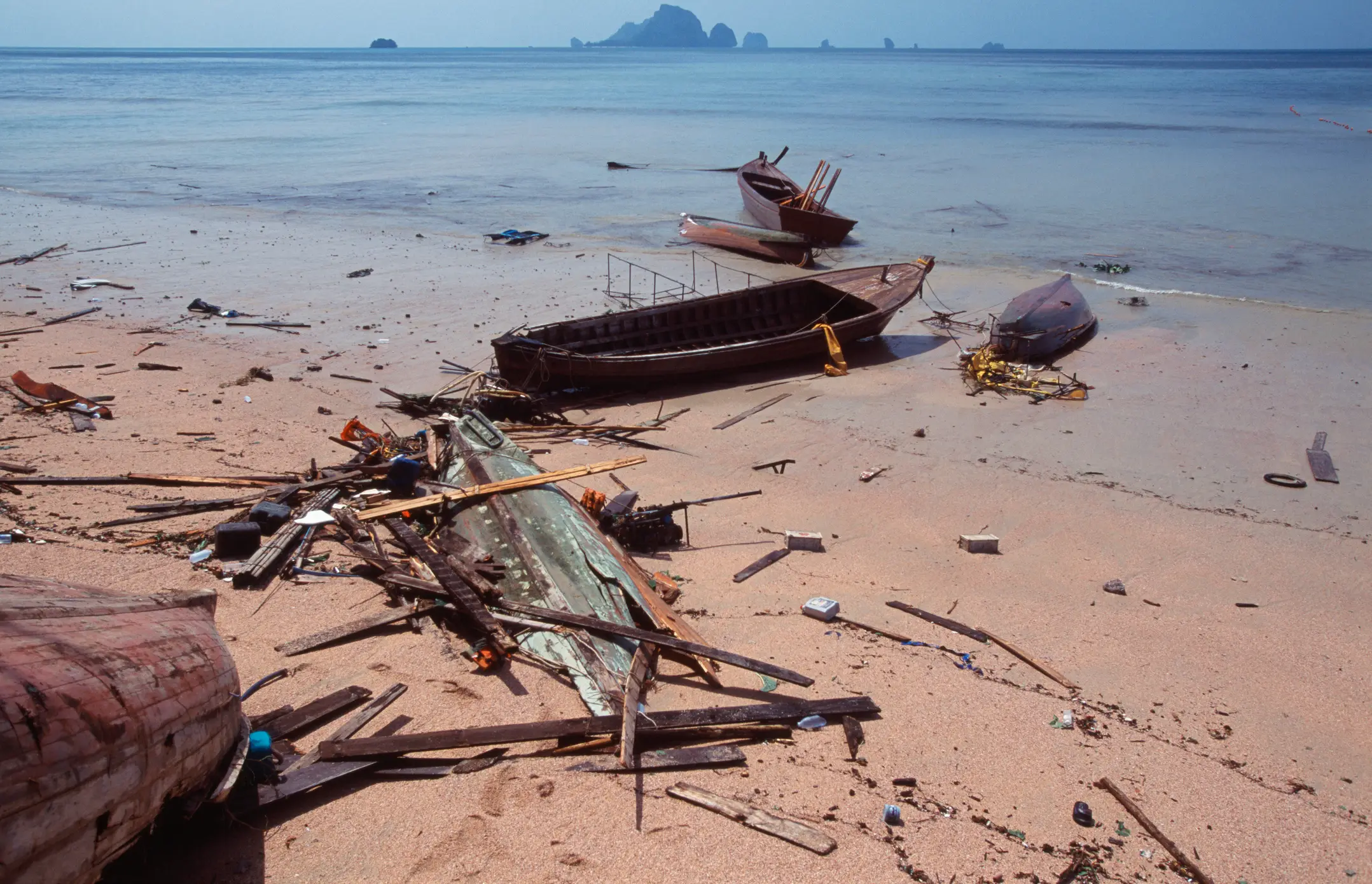 Helicopters flew over the island after the 2004 tsunami (Getty Stock Image)