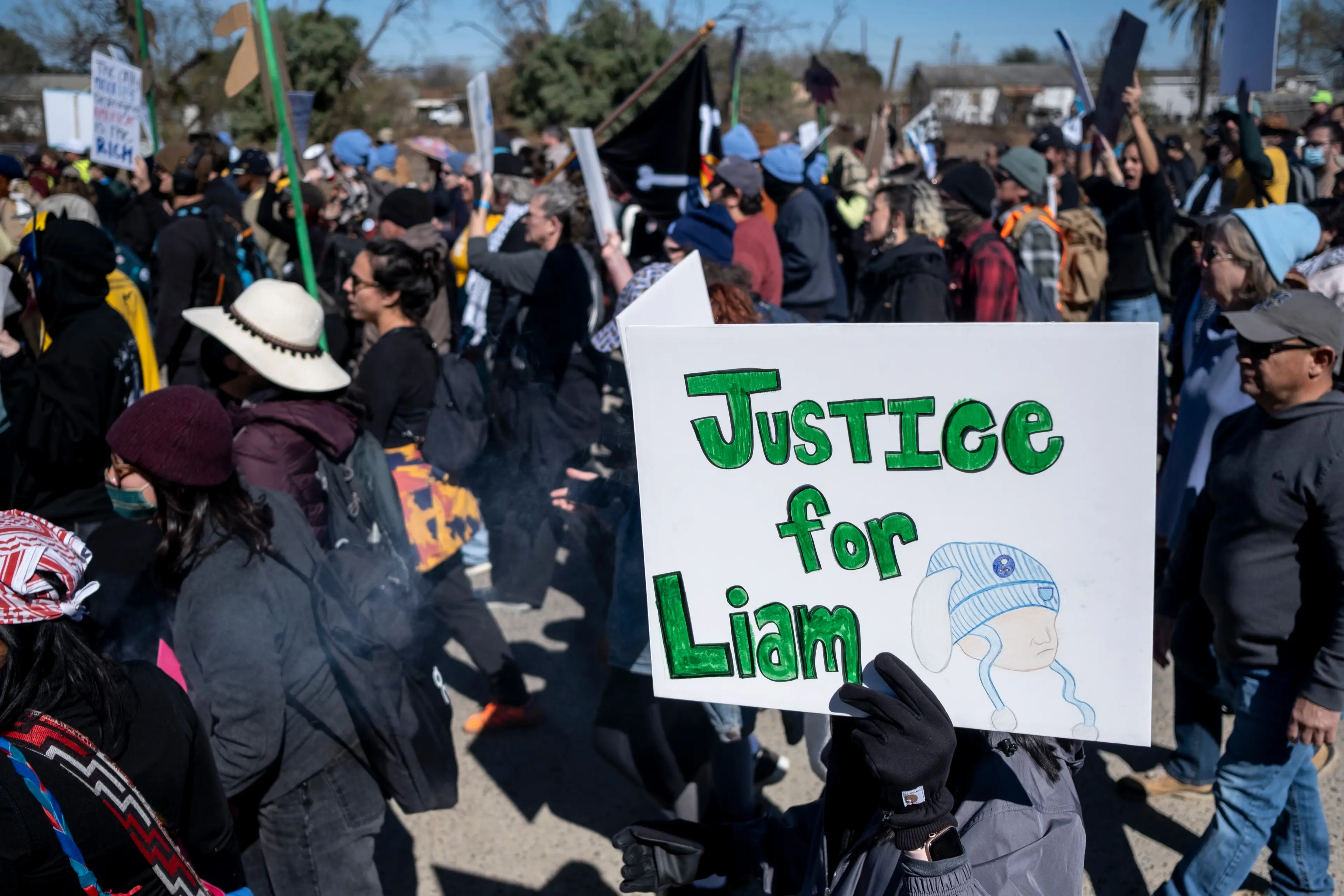 Liam's detention sparked outrage and protests (Joel Angel Juarez/Getty Images)