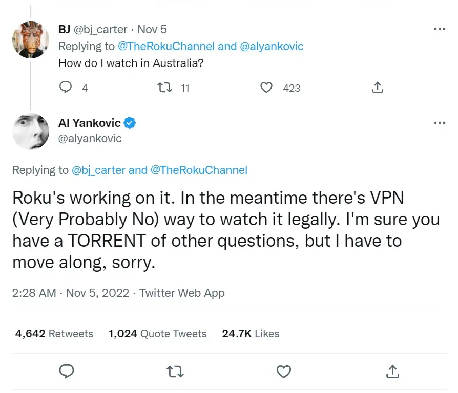 Weird Al gave his blessing (sort of) to people who wanted to pirate his biopic.