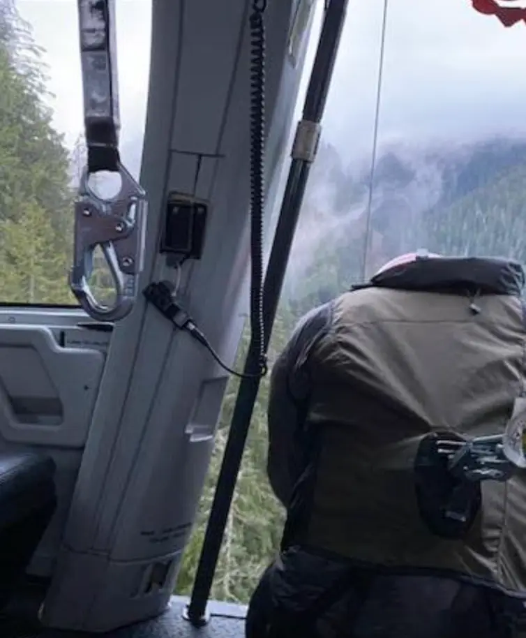 Luckily rescuers were able to reach the hiker.