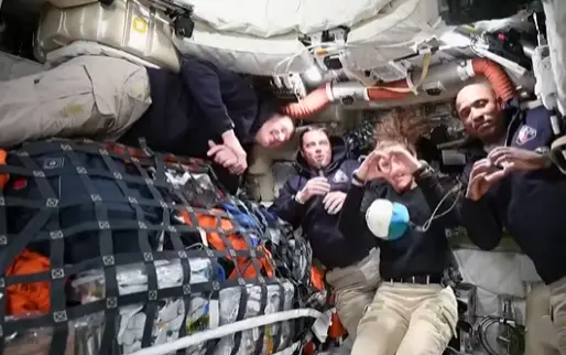 The NASA crew revealed all in a live video (NASA)