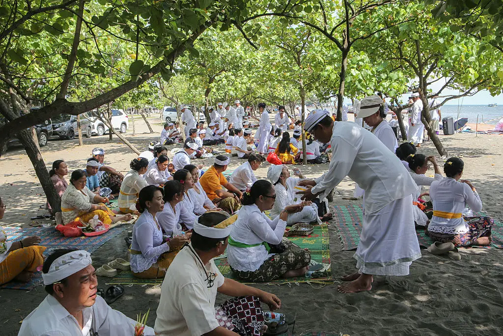 The event is celebrated and observed every year by the Balinese Hindus (Agoes Rudianto/NurPhoto via Getty Images)