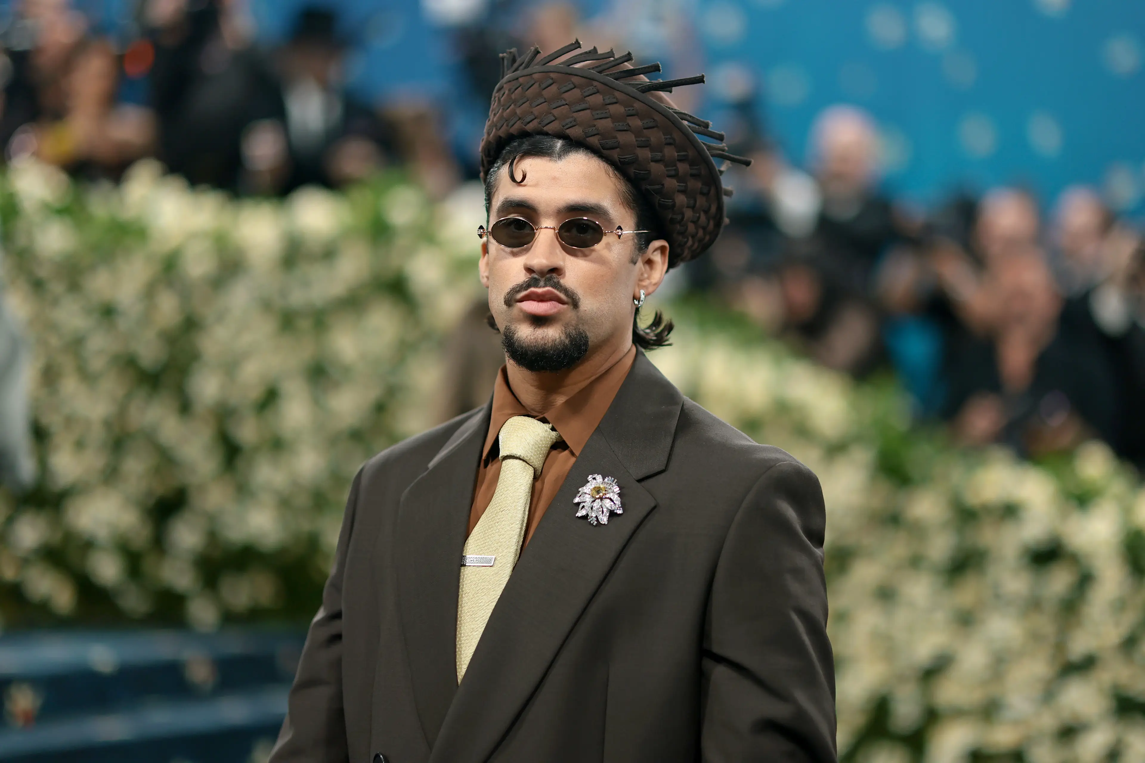 Bad Bunny will be performing at this year's Superbowl halftime show (Dimitrios Kambouris/Getty Images for The Met Museum/Vogue)