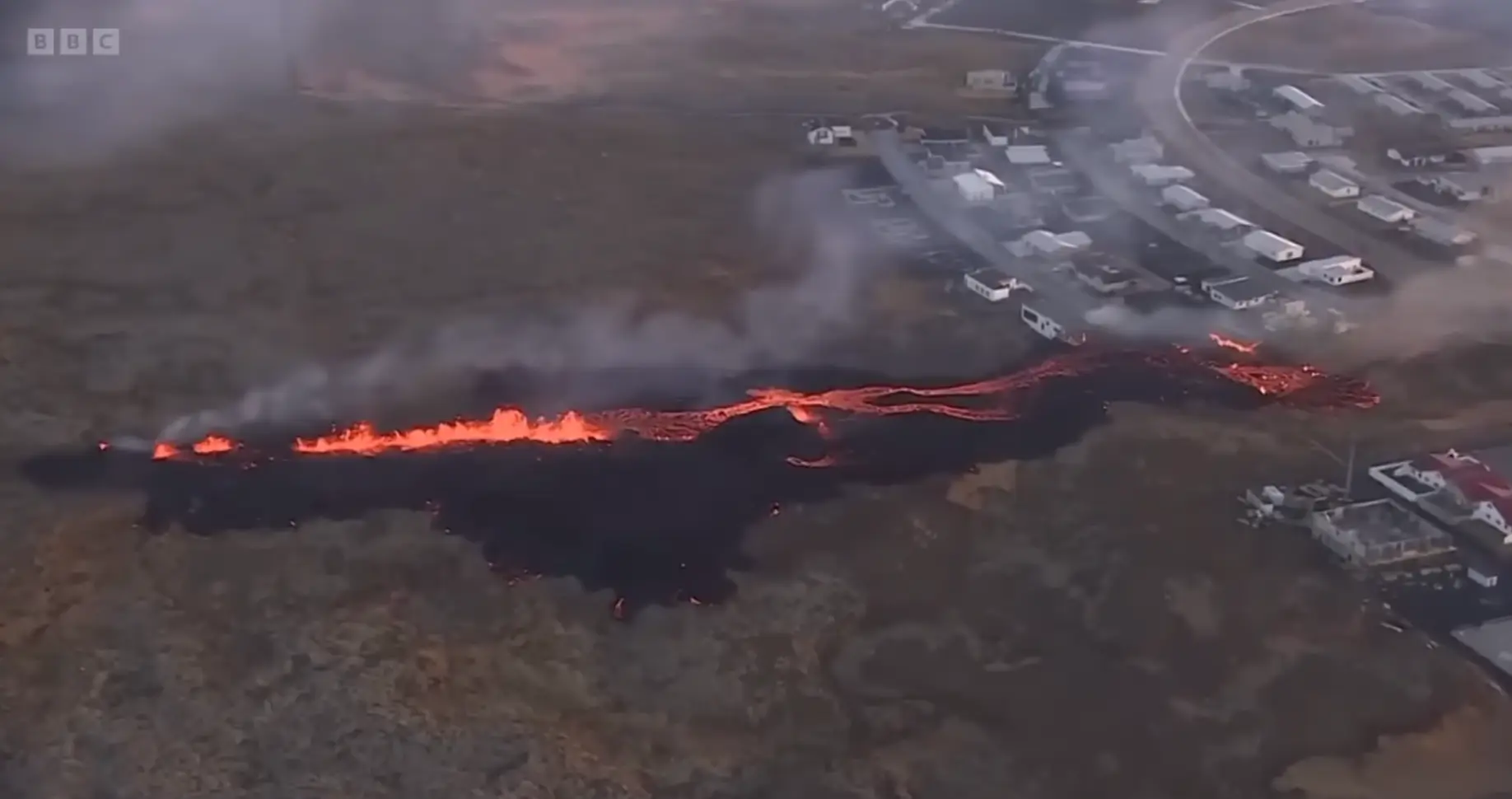 The lava has destroyed people's homes.