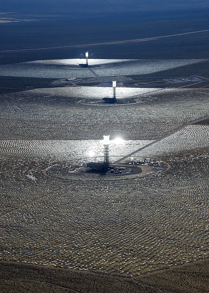 An aerial view of the plant giving an idea of its scale (Ethan Miller/Getty Images)