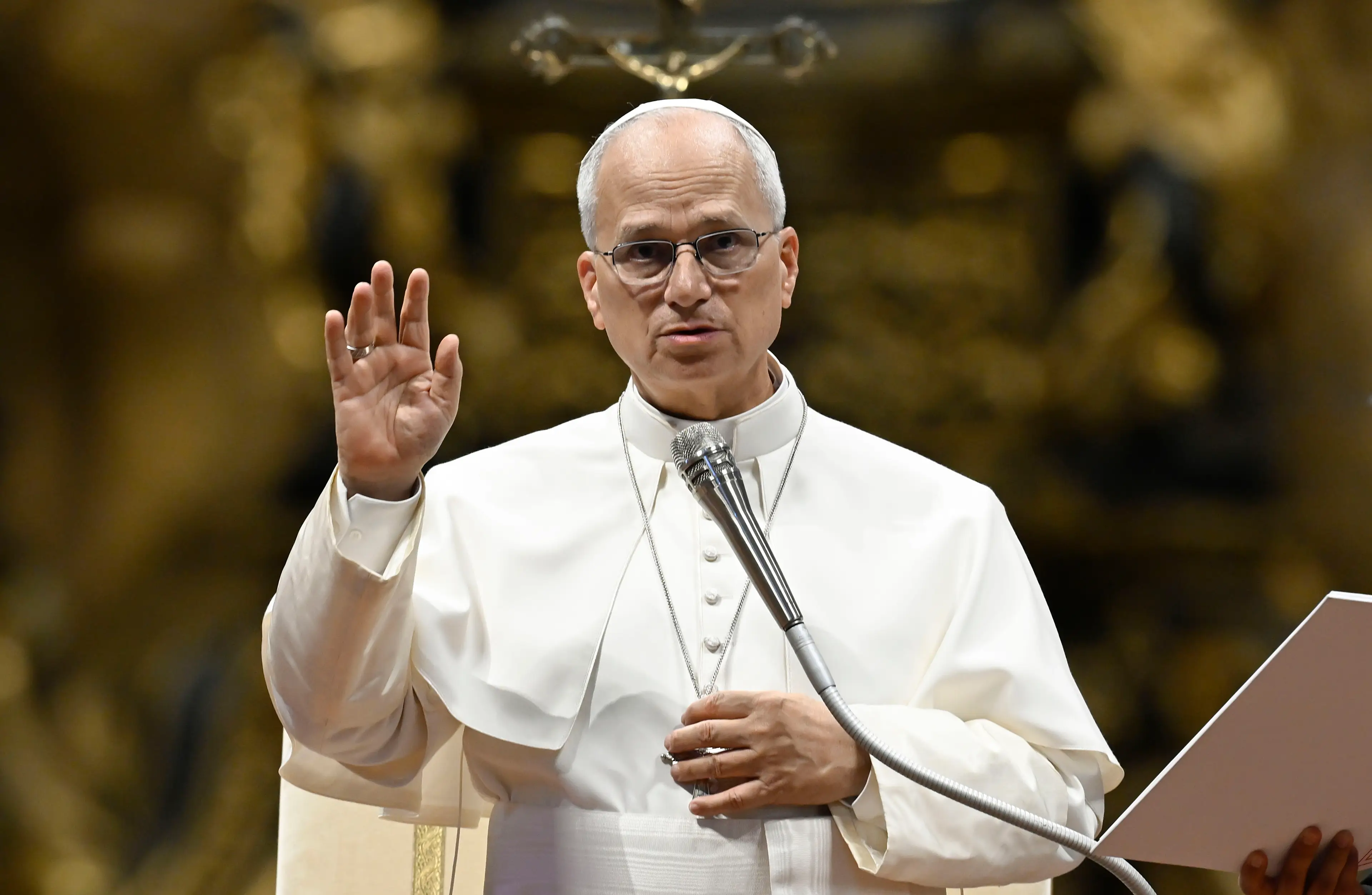 Pope Leo is among the favorites to win this year's Nobel Peace Prize. (Mario Tomassetti - Vatican Media viaVatican Pool/Getty Images)