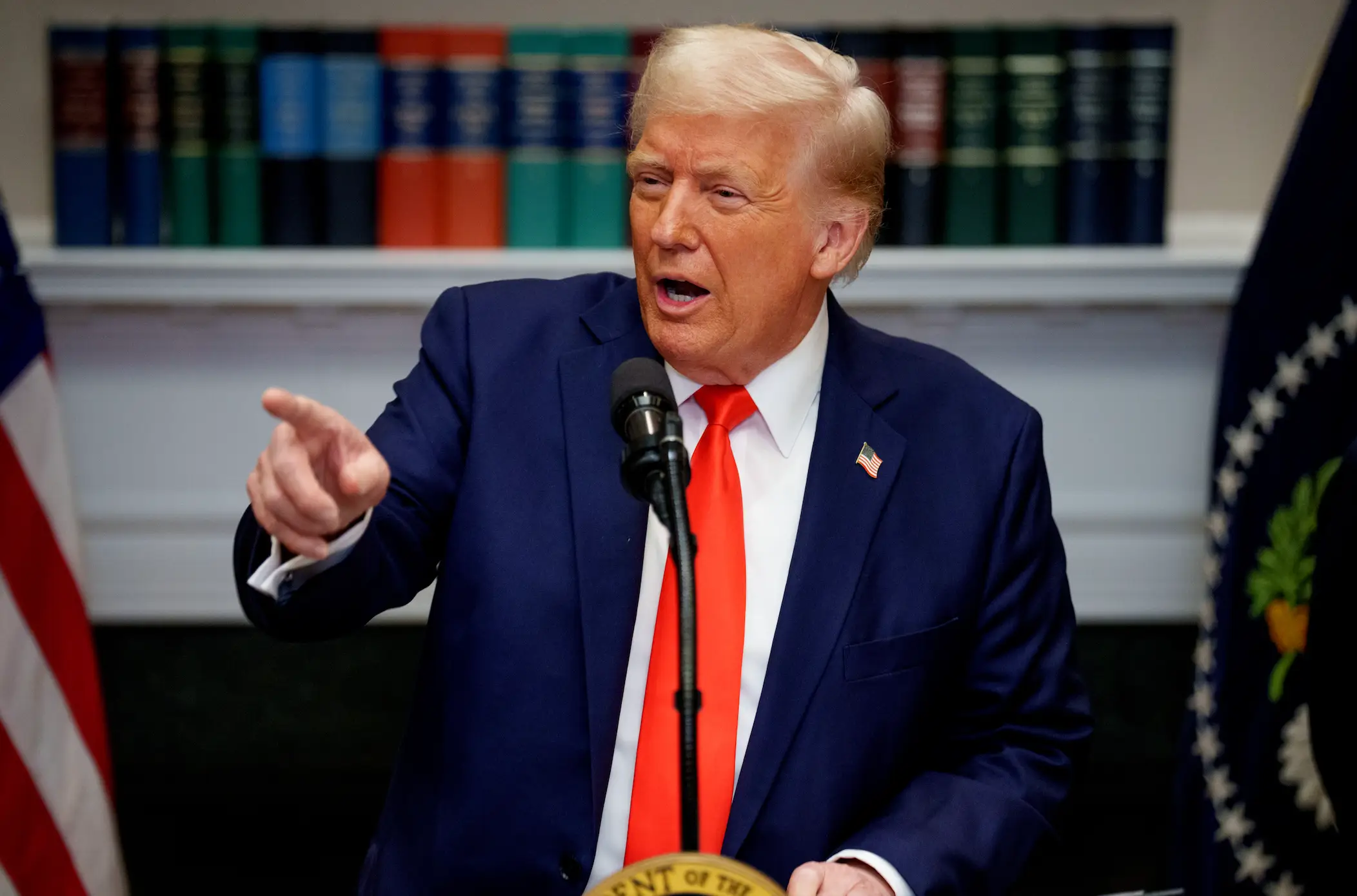 Donald Trump took shots from Trudeau and his successor Carney on Sunday (Andrew Harnik/Getty Images)