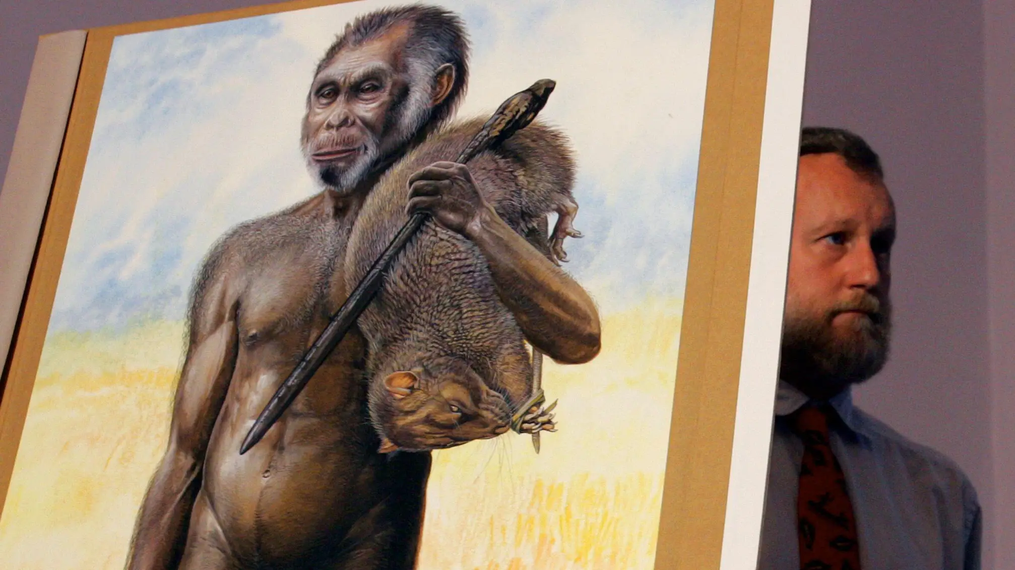 An artist's interpretation of Homo floresiensis.