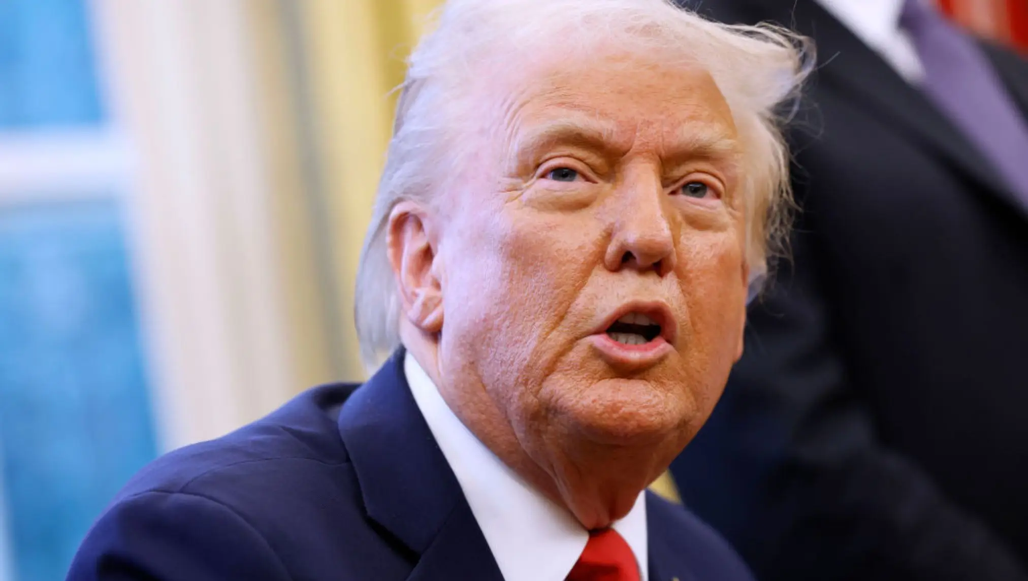 President Donald Trump used his flight to the Super Bowl to unveil new duties on certain items (Anna Moneymaker/Getty Images)