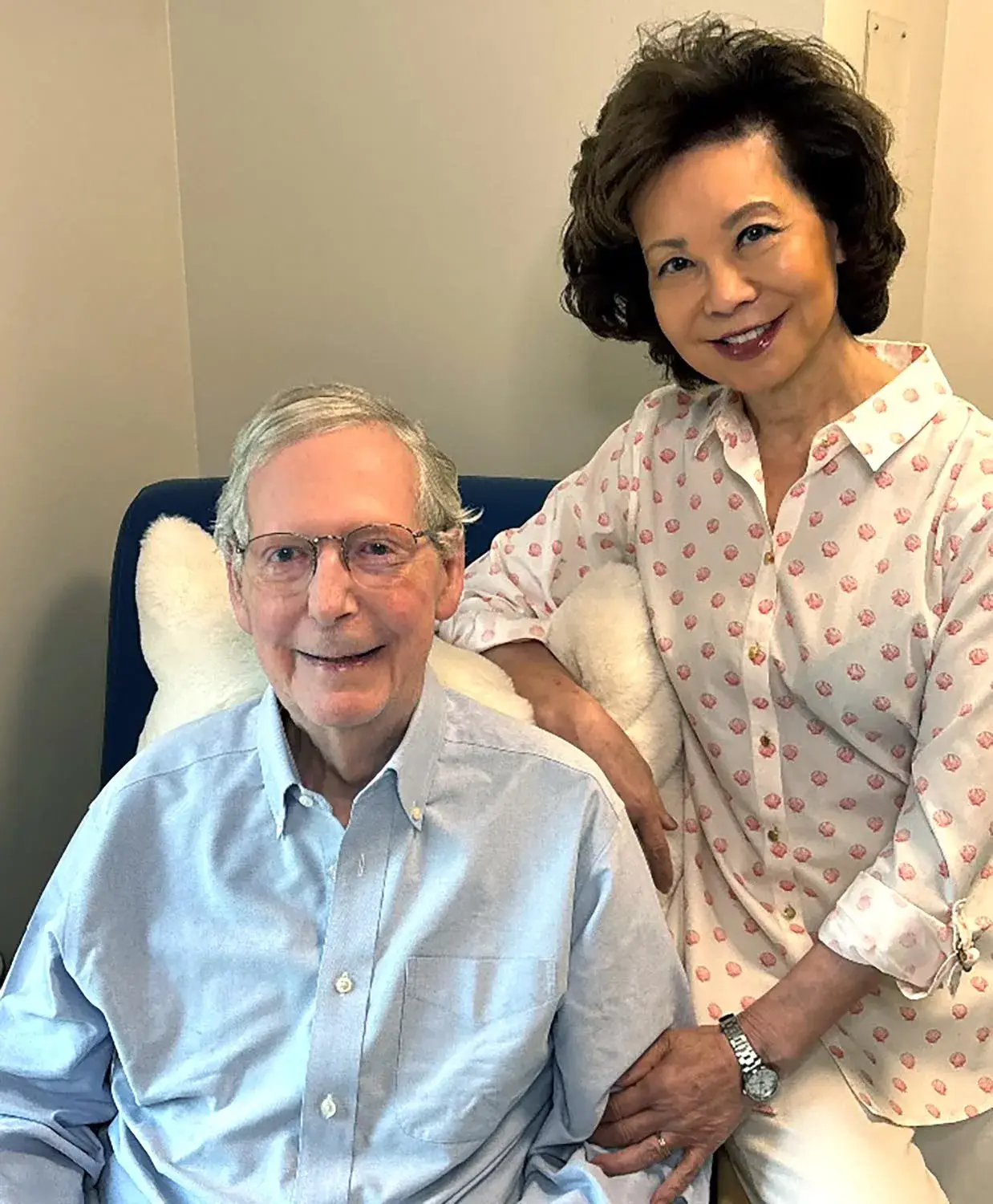McConnell released a new photo of his wife alongside the statement (