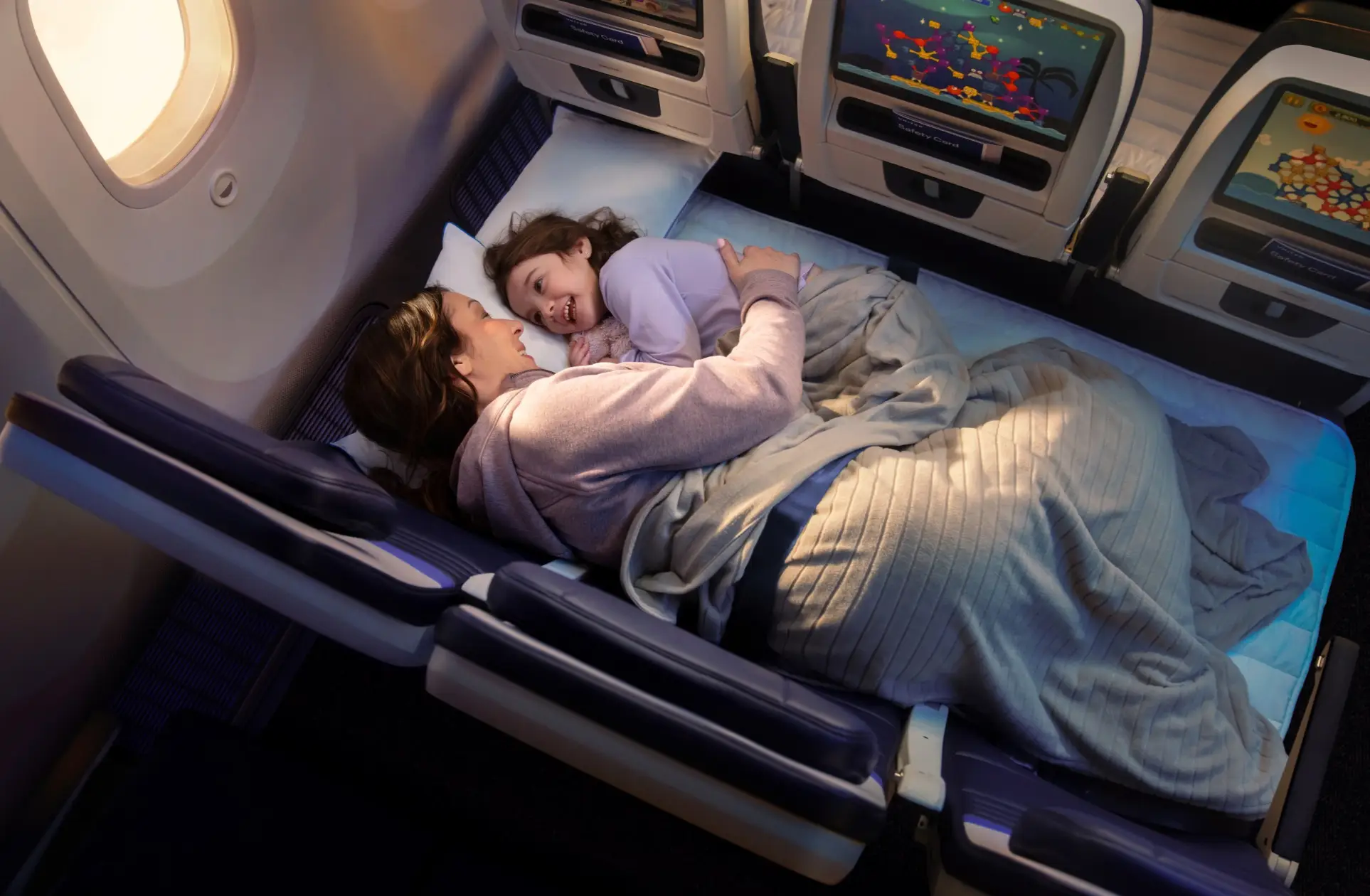 The 'Relax Row' promises for more comfortable travel (United Airlines)