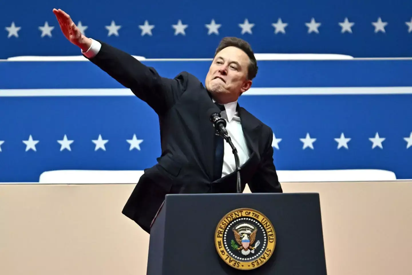 Musk has been accused of making a nazi salute during a speech during Trump's inauguration (ANGELA WEISS/AFP via Getty Images)