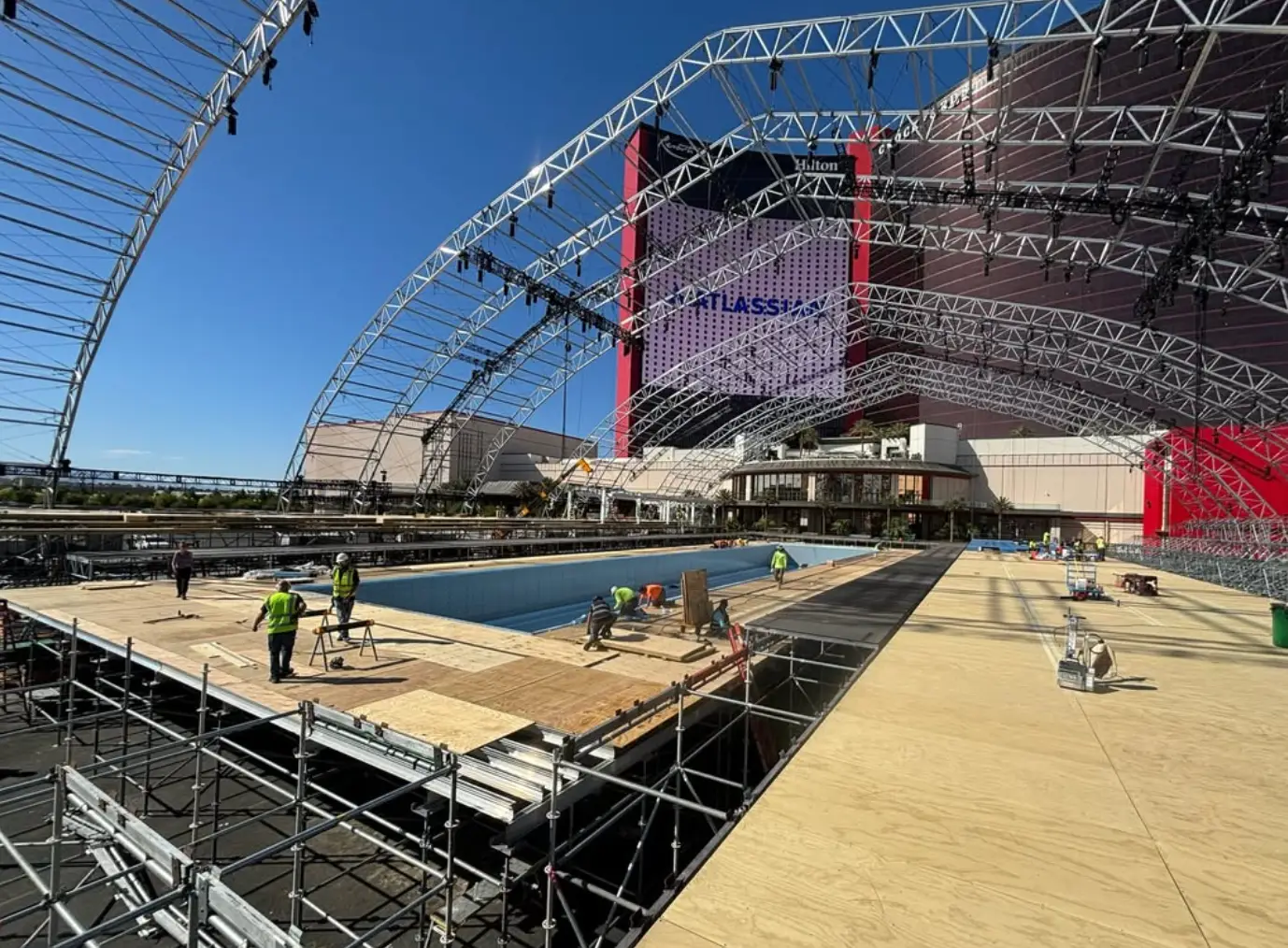 A giant stage has been built in Las Vegas (enhanced_games/Instagram)