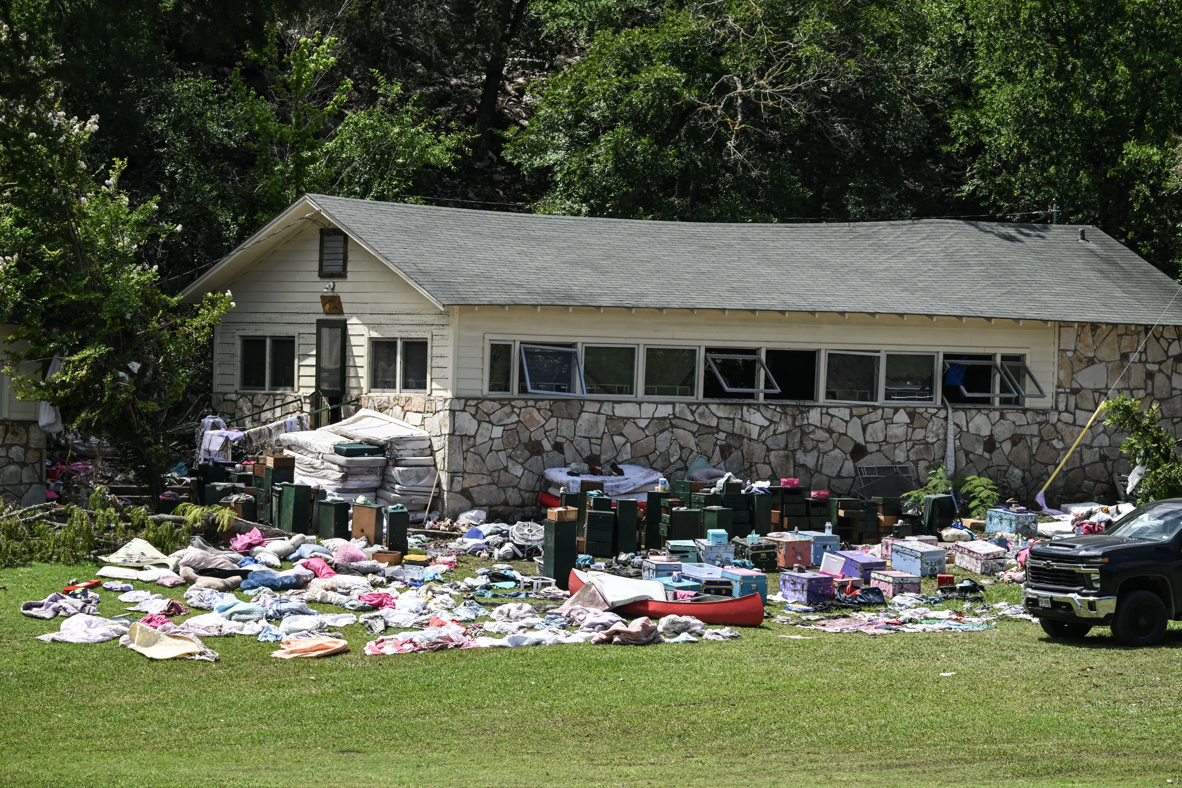 A judge has ruled that areas of the camp cannot be changed amid a forensic investigation (RONALDO SCHEMIDT/AFP via Getty Images)