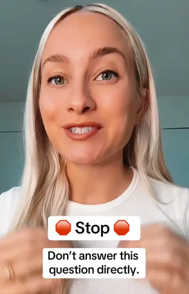 Erin revealed how to answer the tricky question.