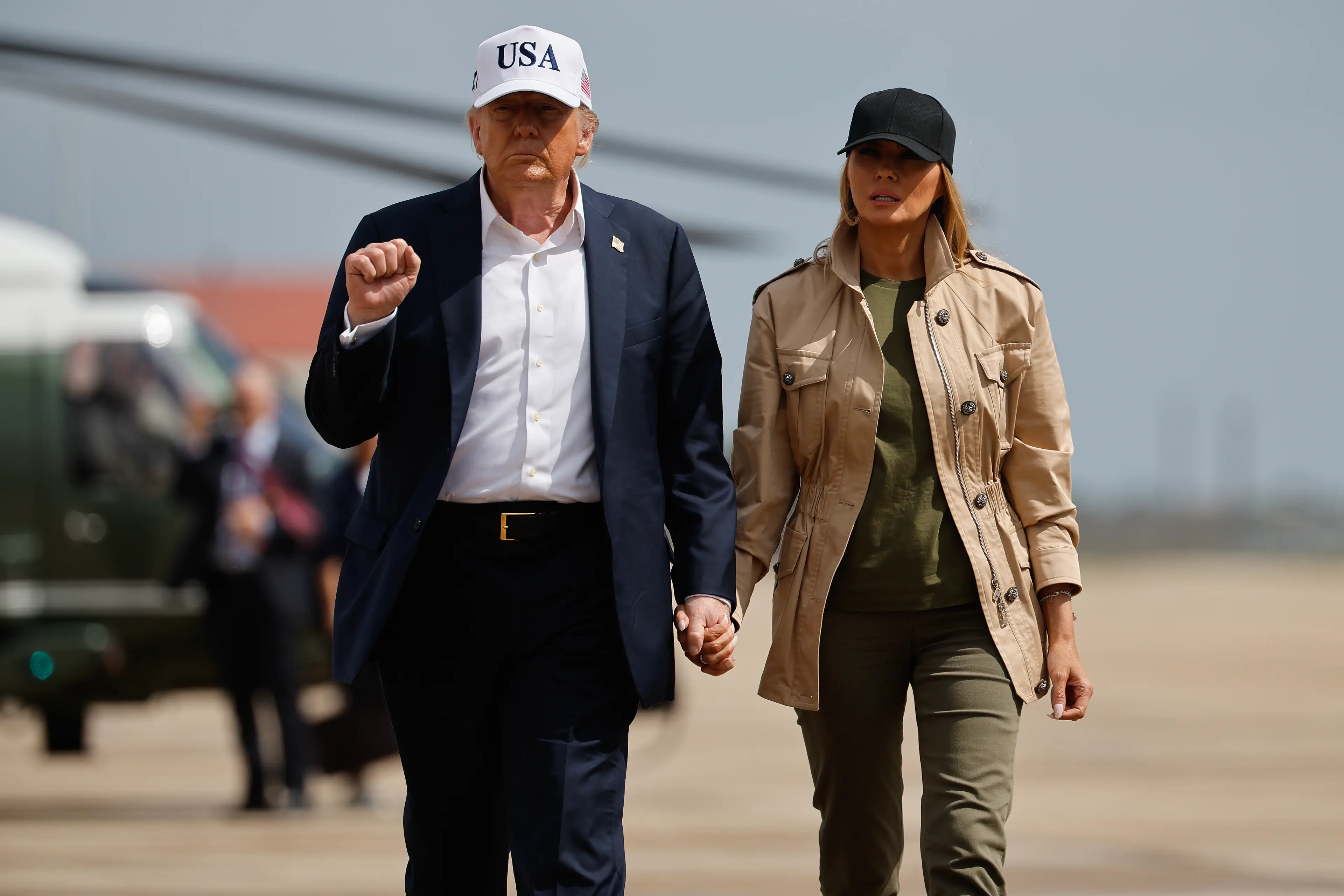 Donald Trump has offered his assessment on Melania's lawsuit threat (Chip Somodevilla/Getty Images)